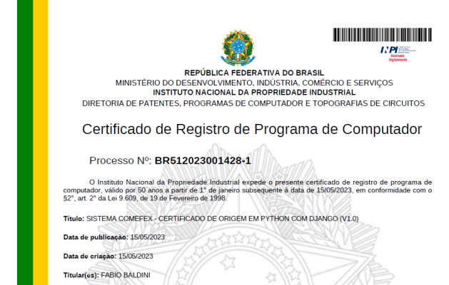 Comefex registro